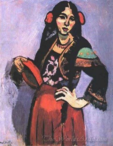 Spanish Woman With A Tamborine