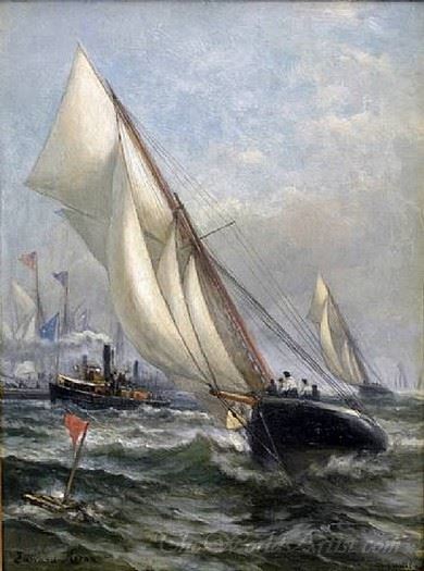 Puritan Vs Genesta Americas Cup 1885