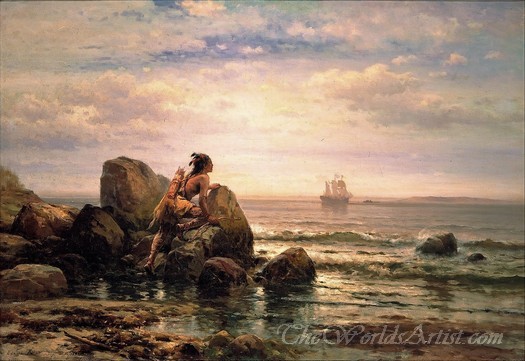 Henry Hudson Entering New York Bay