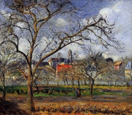 On Orchard In Pontoise In Winter