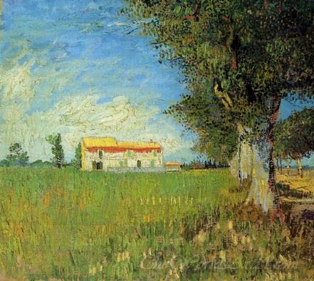 Farmhouses In A Wheat Field