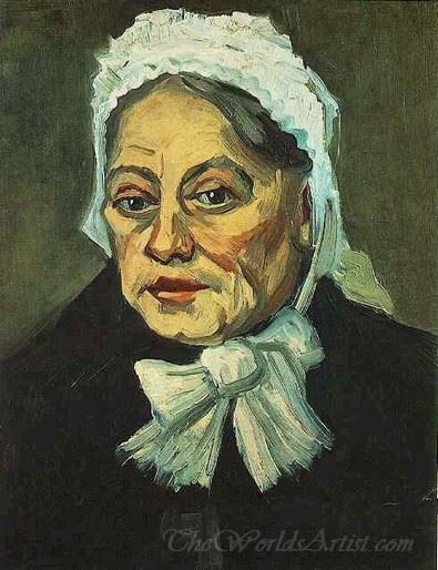 Head Of An Old Woman With White Cap