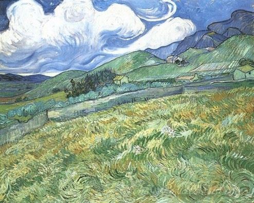 Paysage Montagneux Derriere L Hopital De Saint Paul (Mountainous Landscape Behind Saint Paul Hospital)