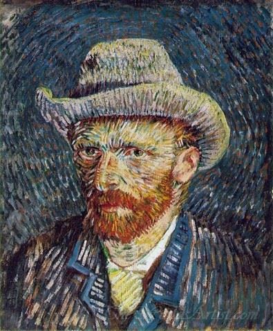 Self Portrait With Grey Felt Hat