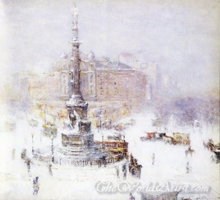 Columbus Circle Winter