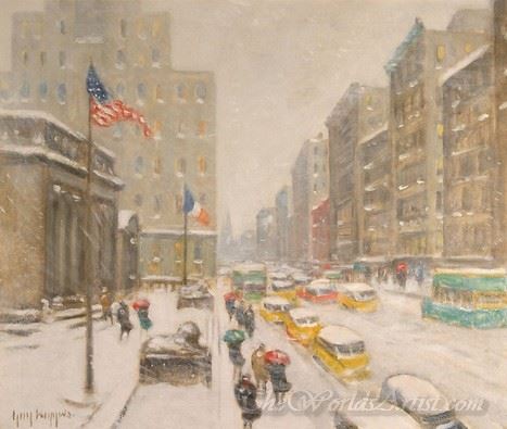 Winter On The Avenue At 42nd Street