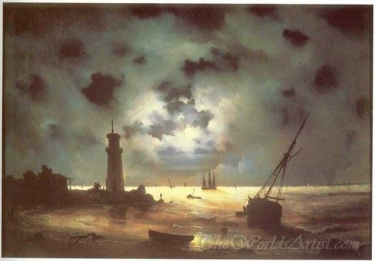 Coast Of Sea At Night