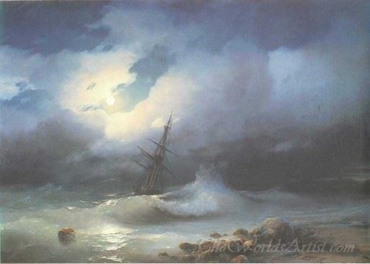 Rough Sea At Night