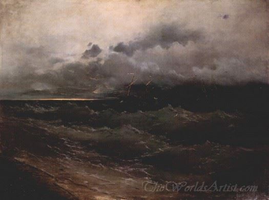 Schiffe In Sturmischer See Sonnenaufgang (Shipping In Stormy Seas Sunrise)