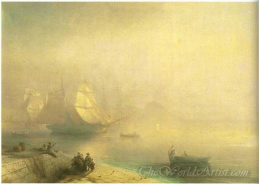 The Bay Of Naples On Misty Morning