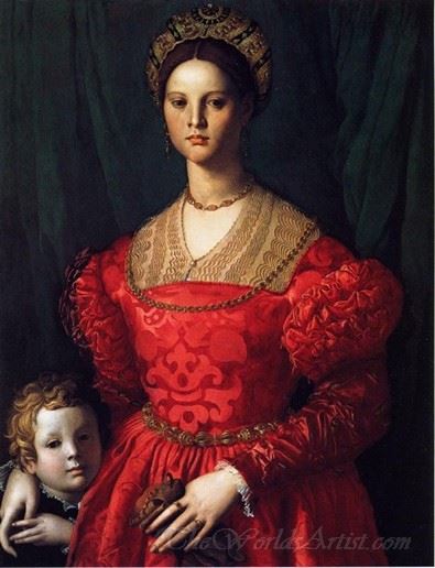 A Young Woman And Her Little Boy