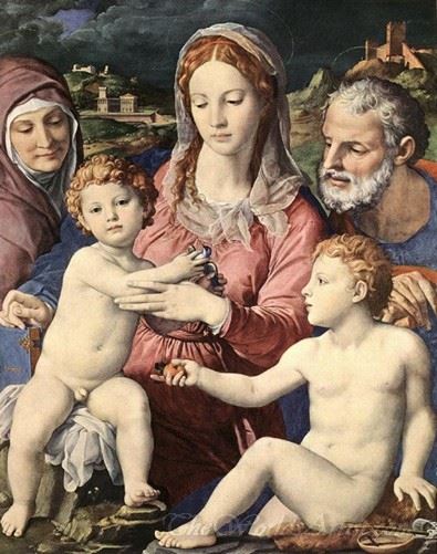 Holy Family With St Anne And The Infant St John
