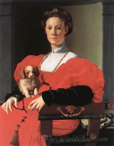 Portrait Of A Lady With A Puppy