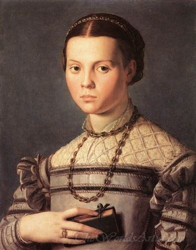 Portrait Of A Young Girl With A Prayer Book