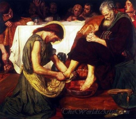 Jesus Washing Peters Feet At The Last Supper